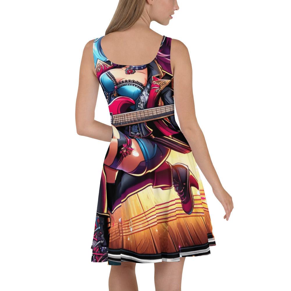 Hot Anime Rockstar Skater Dress - Ashuku