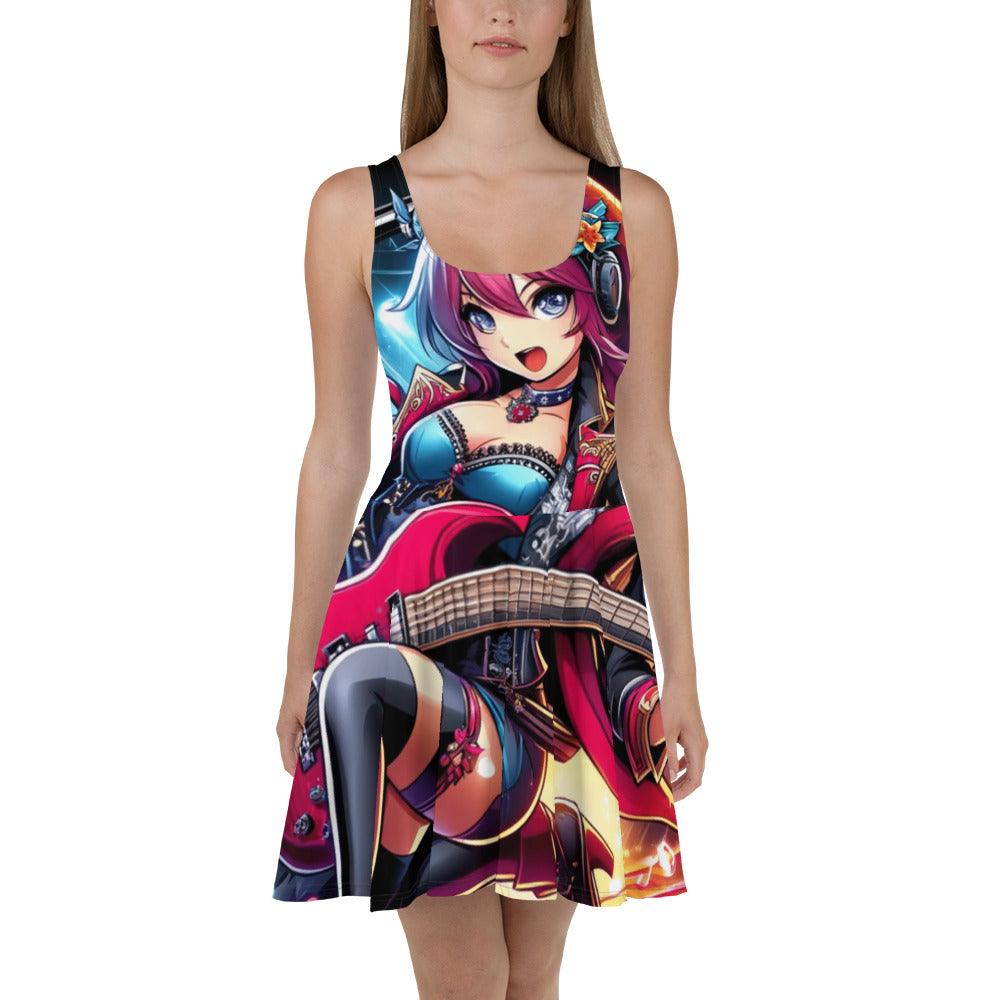 Hot Anime Rockstar Skater Dress - Ashuku