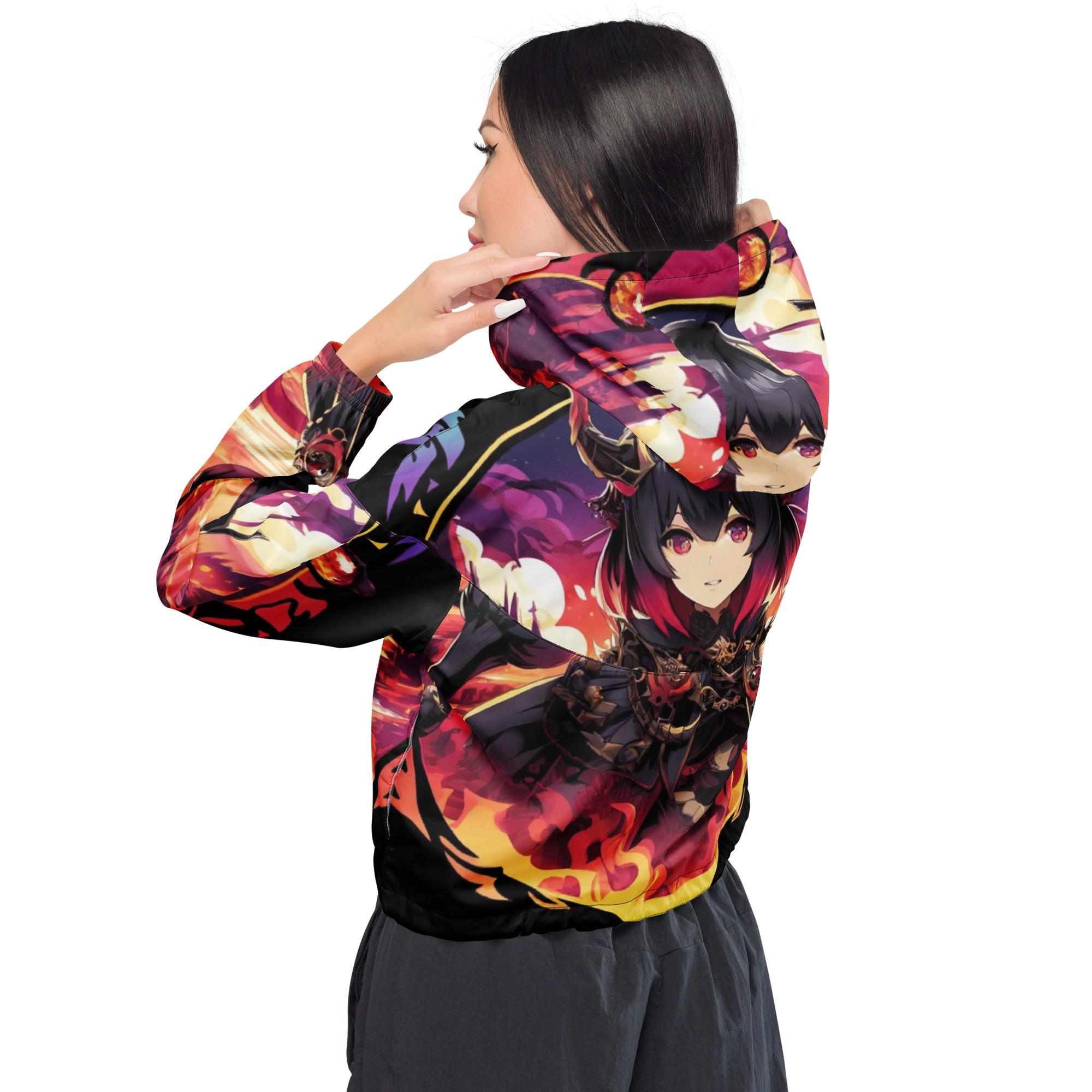Anime Succubus Women cropped windbreaker - Ashuku