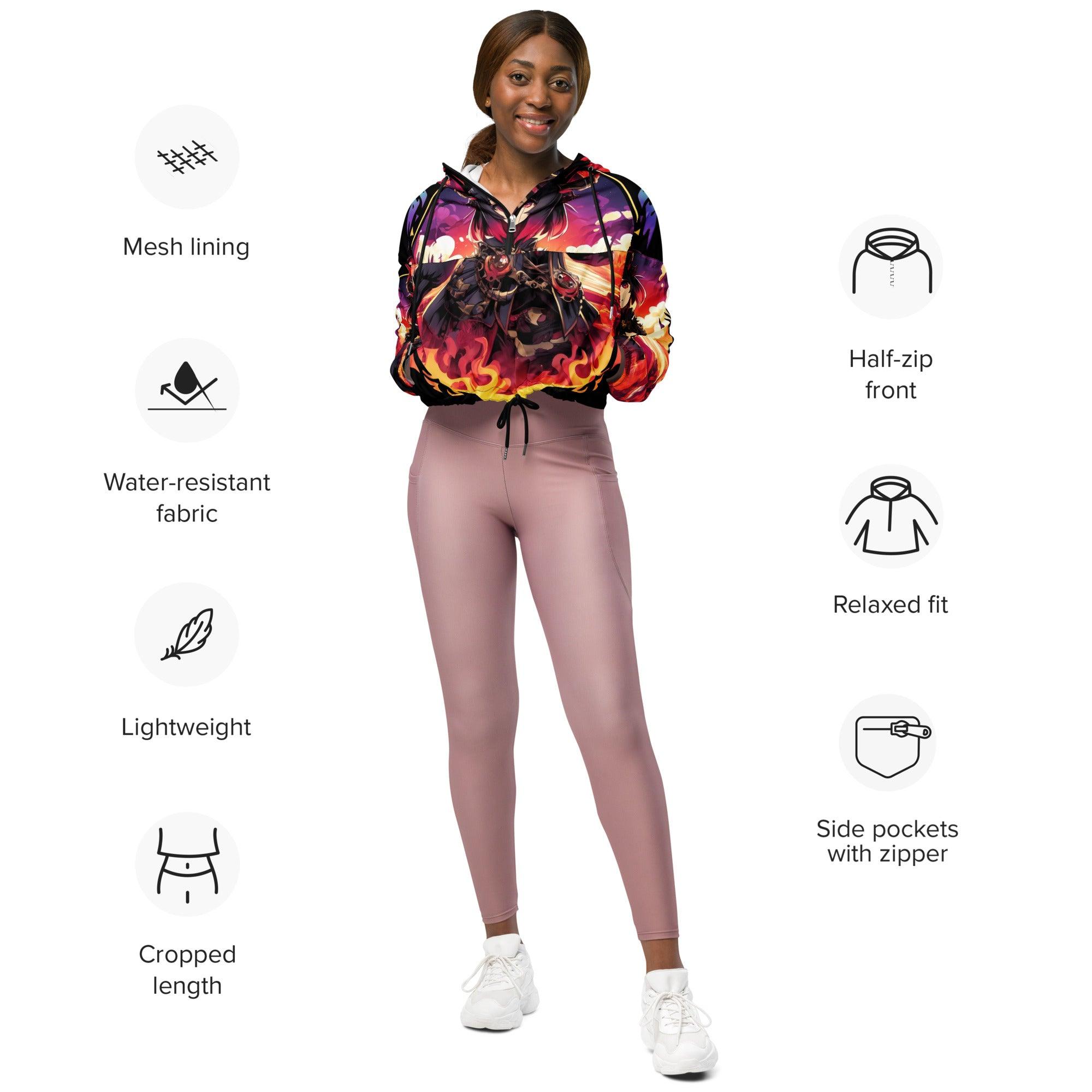 Anime Succubus Women cropped windbreaker - Ashuku