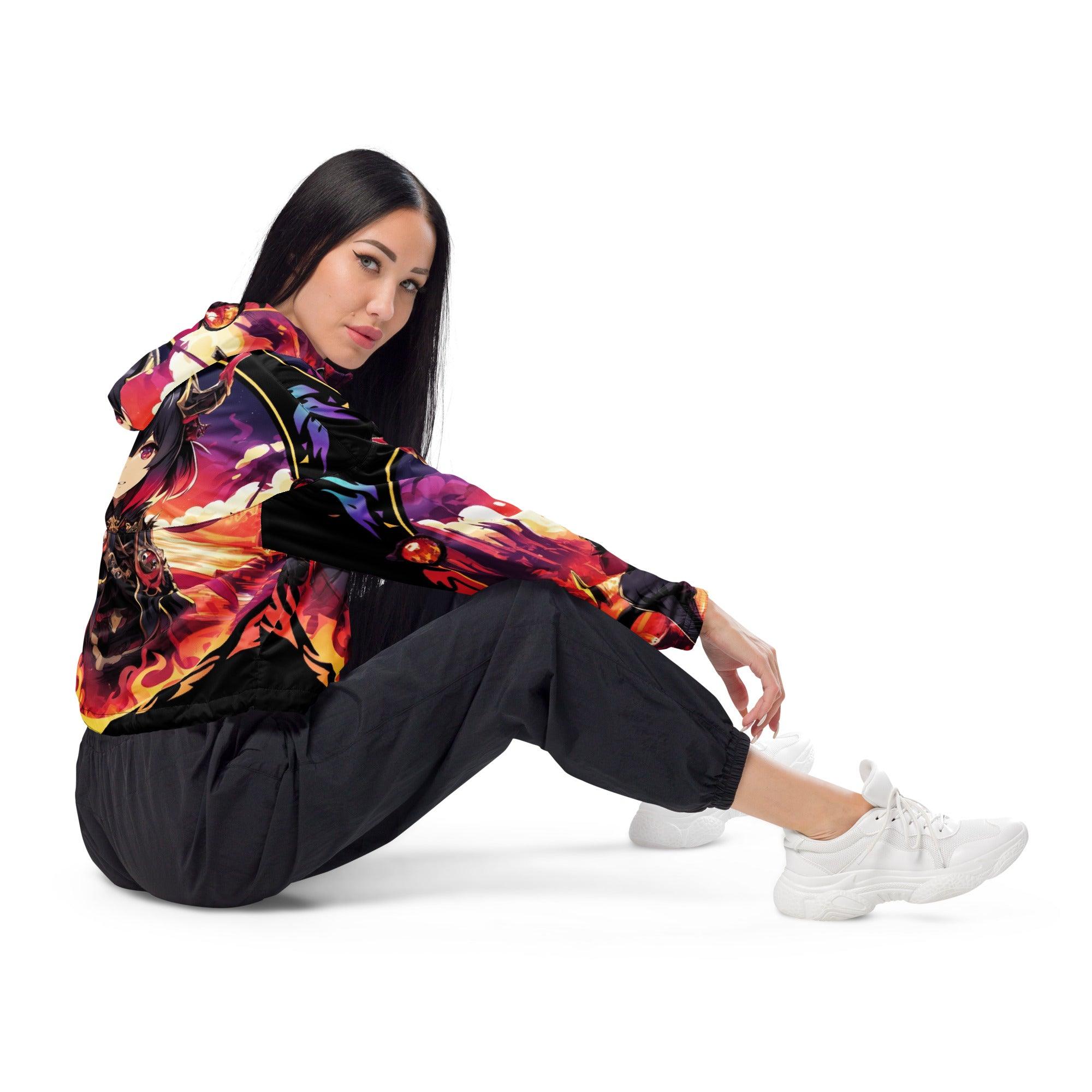 Anime Succubus Women cropped windbreaker - Ashuku