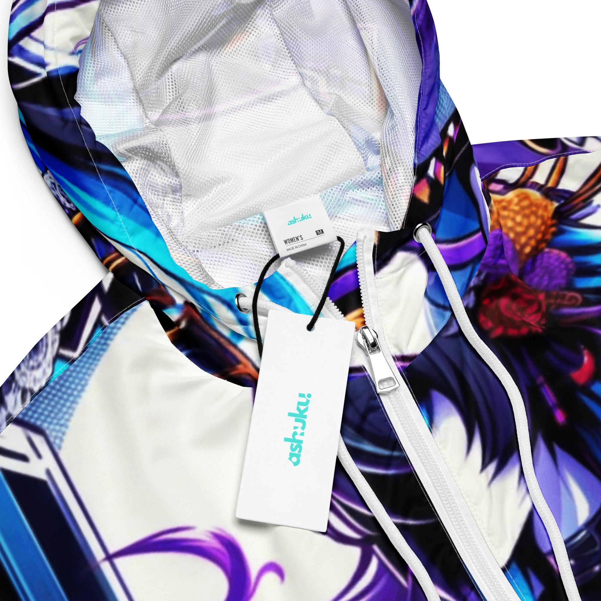 Anime Swords wielding beauty designed cropped windbreaker - Ashuku
