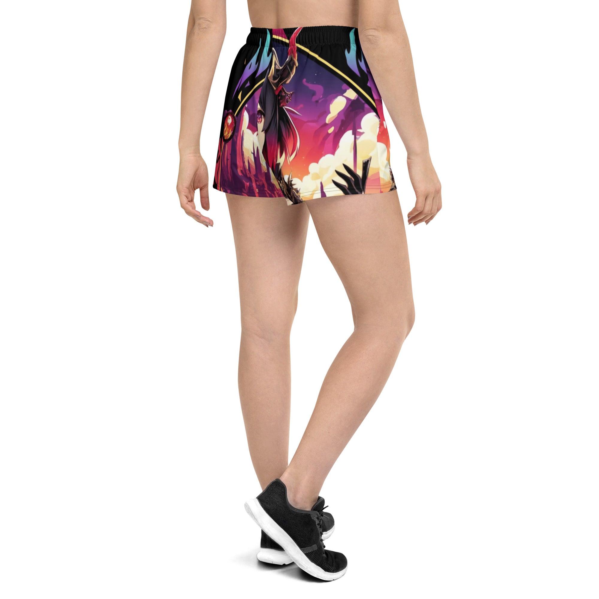 Anime Succubus Women Recycled Athletic Shorts - Ashuku