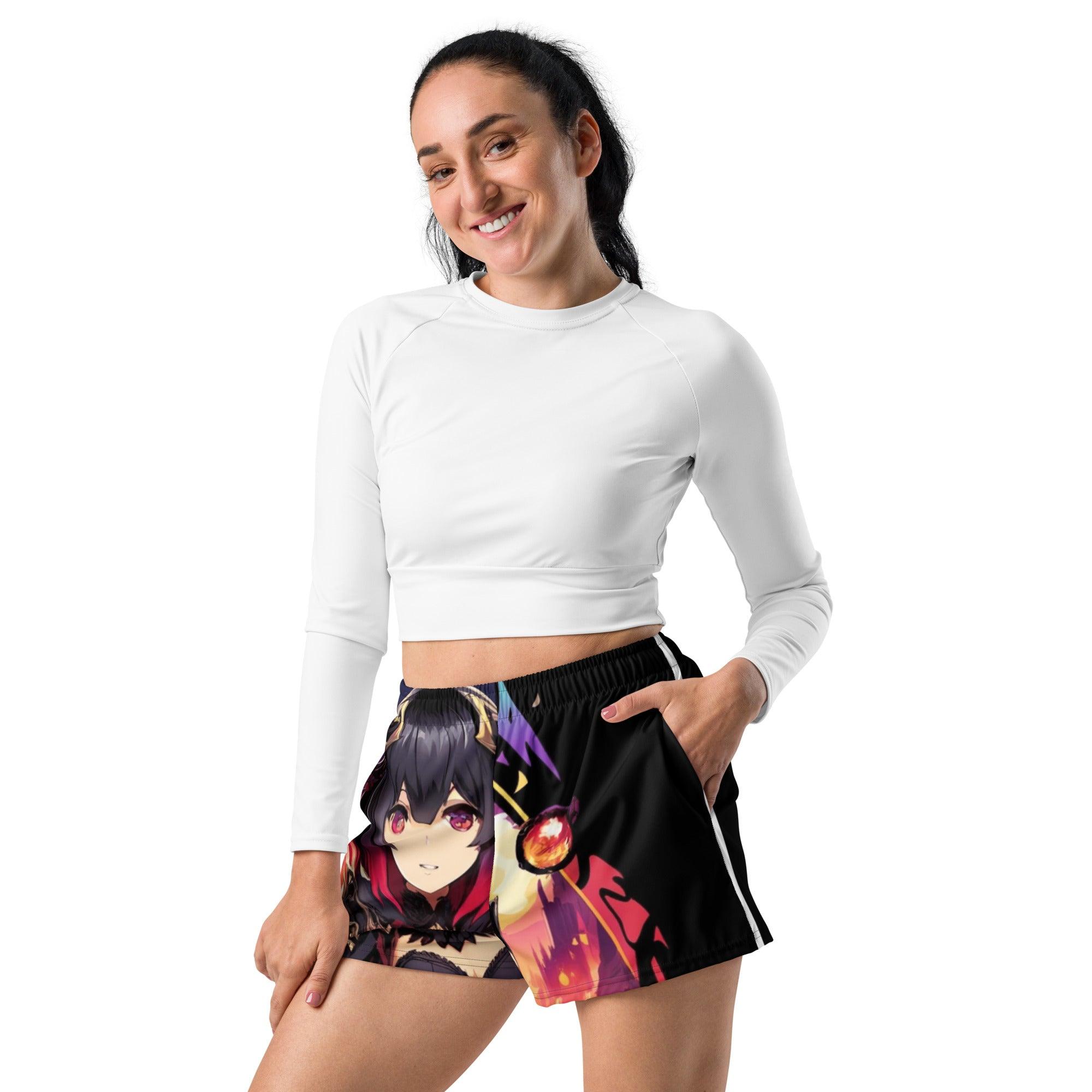 Anime Succubus Women Recycled Athletic Shorts - Ashuku