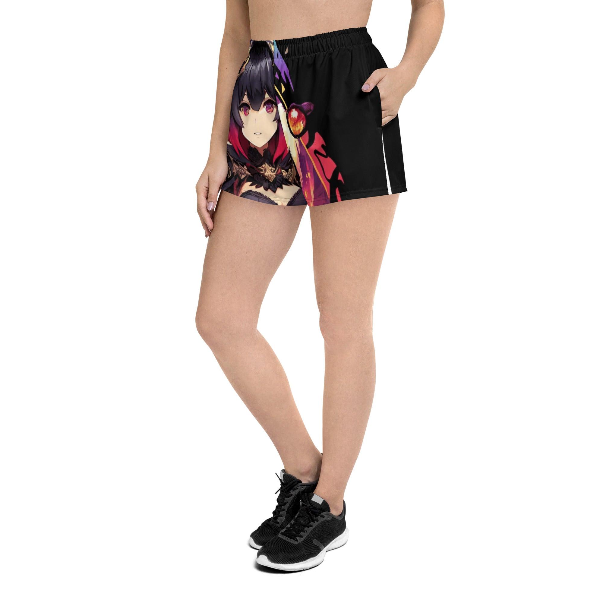 Anime Succubus Women Recycled Athletic Shorts - Ashuku