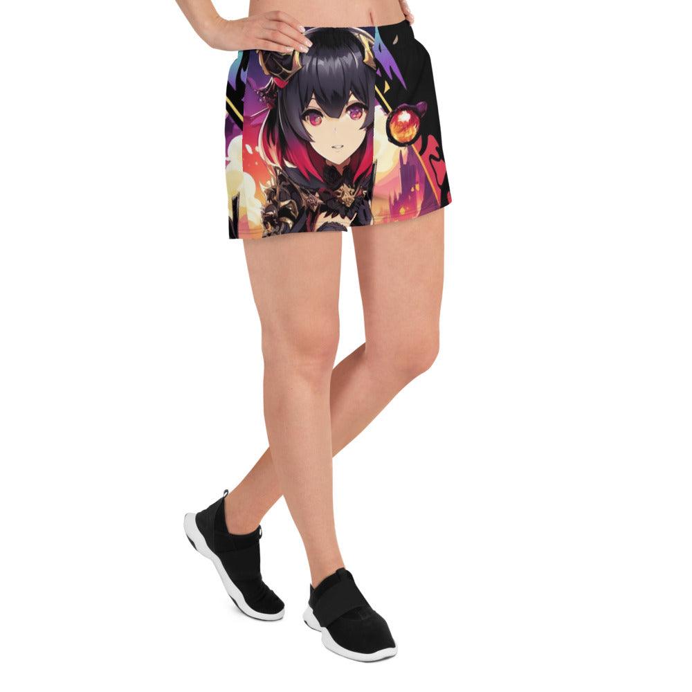 Anime Succubus Women Recycled Athletic Shorts - Ashuku